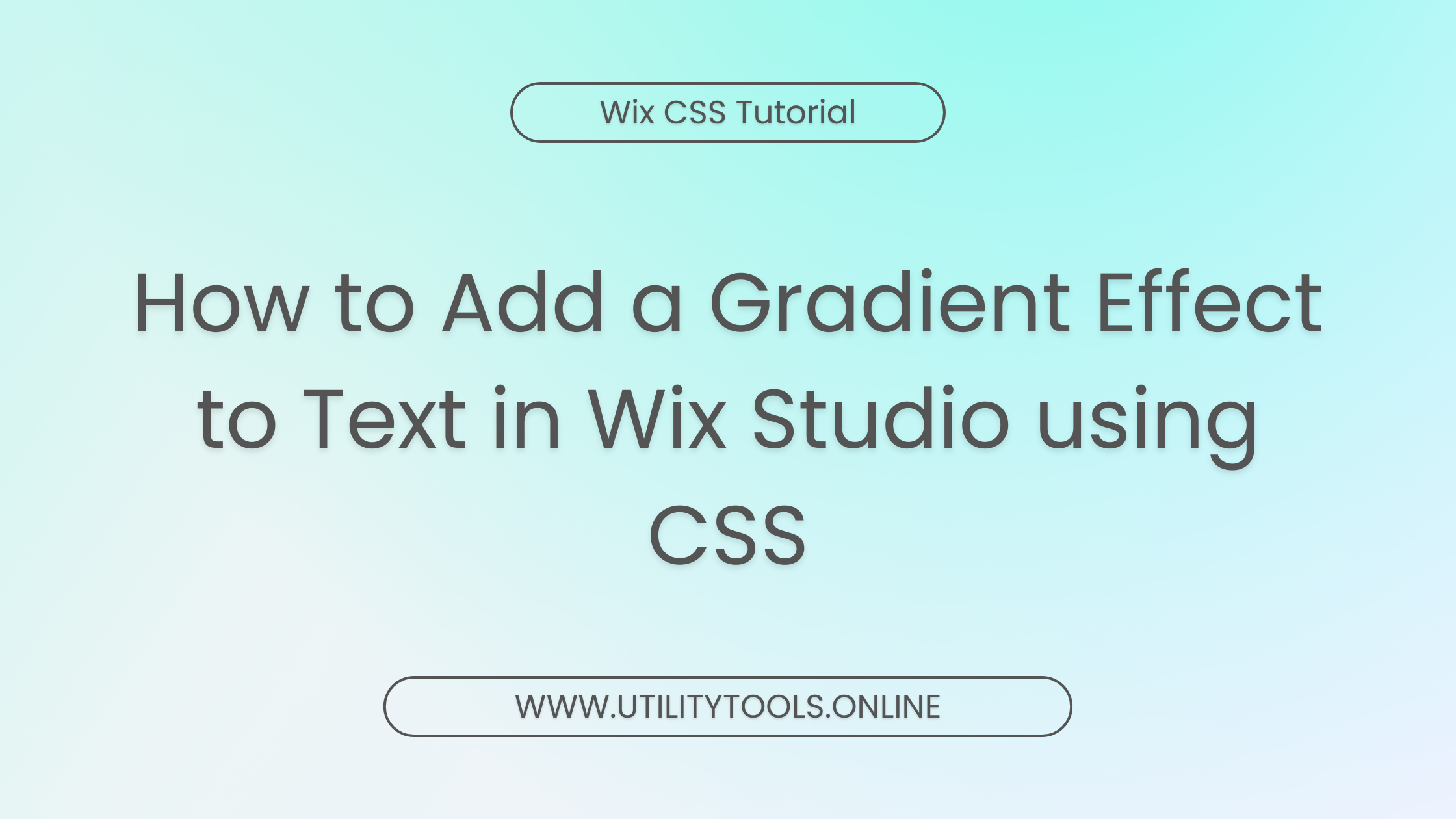 How to Add a Gradient Effect to Text in Wix Studio using CSS