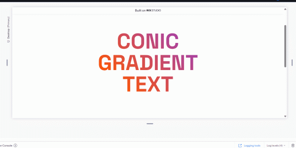 Wix CSS Code – Rotating Gradient Text Animation